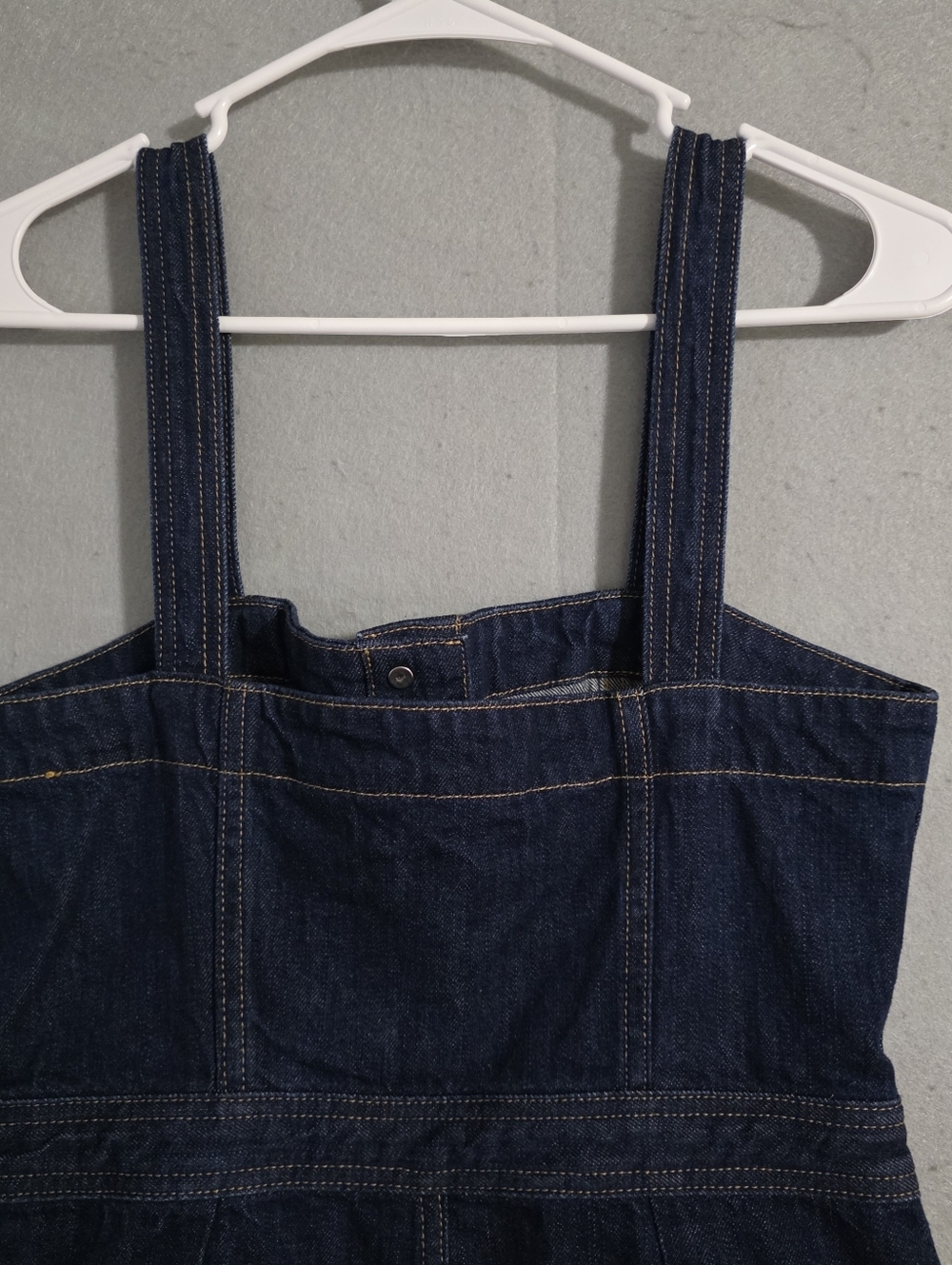 Levi's Womens Orange Tab Button Down Mini Overall Jumper Dress Size Small - Picture 9 of 11